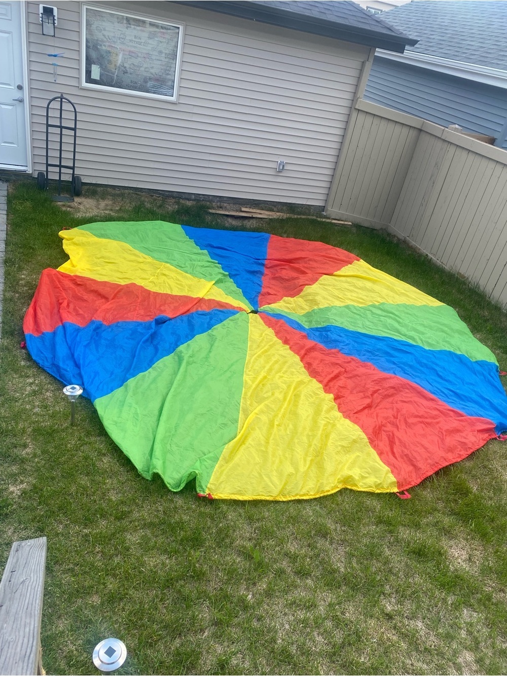 GONGE Large Kids Play Parachute 2010 Multi-Color School Gym Daycare Activity